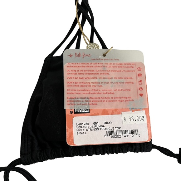 luli fama VERANO DE RUMBA MULTI STRINGS TRIANGLE TOP Small - Picture 5 of 6